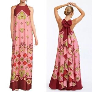 NWT Mestiza New York Adelina Gown Flamingo Flourish Maxi Dress Sz L